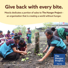 Mezcla donation graphic highlights The Hunger Project support