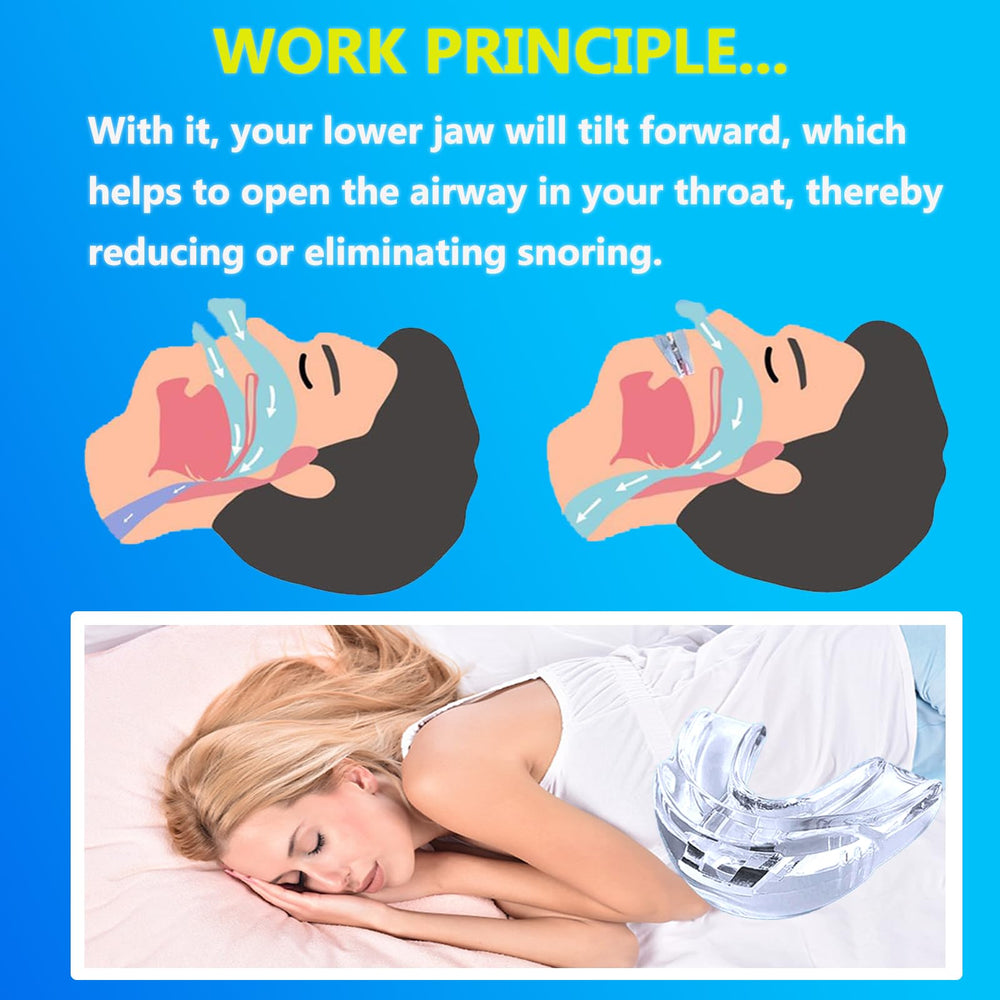 MFANBLAS anti-snore case with mouthpiece for travel and hygiene