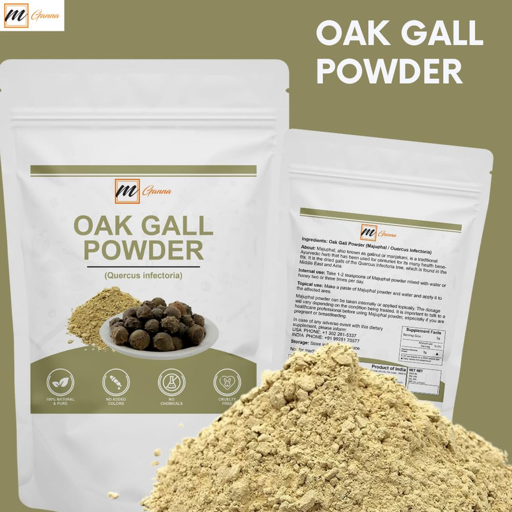 mGanna oak gall powder with measuring scoop for precise use