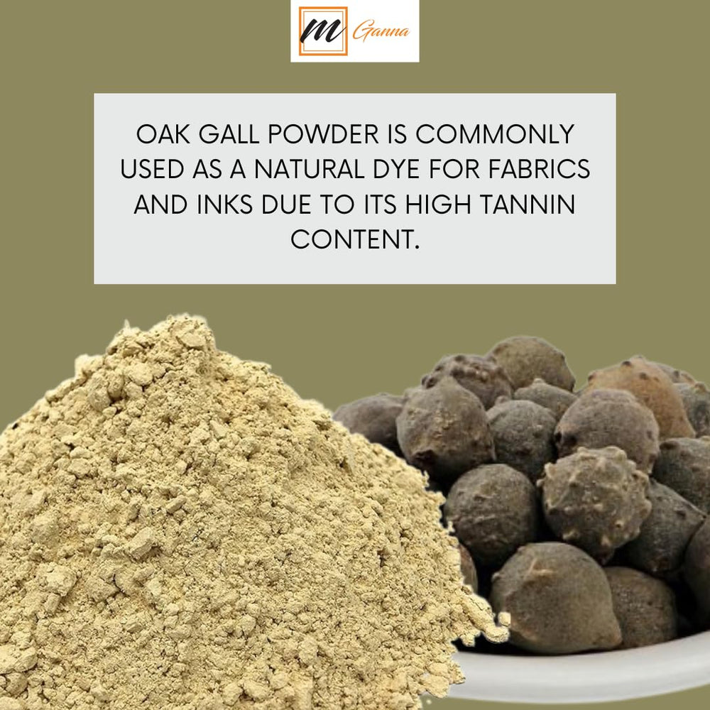 mGanna oak gall powder in Ayurveda-inspired traditional use and crafts