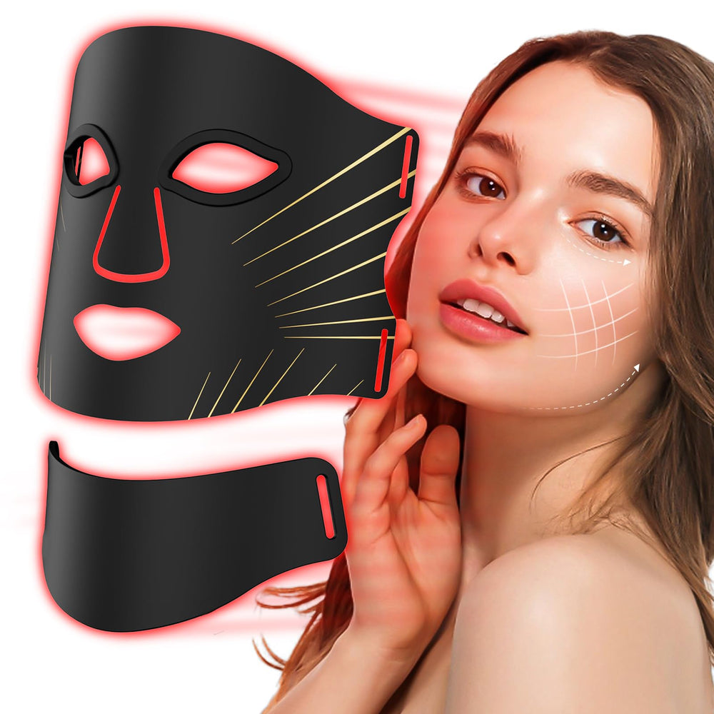 mhpoycd red light therapy face mask front view for at-home skin care