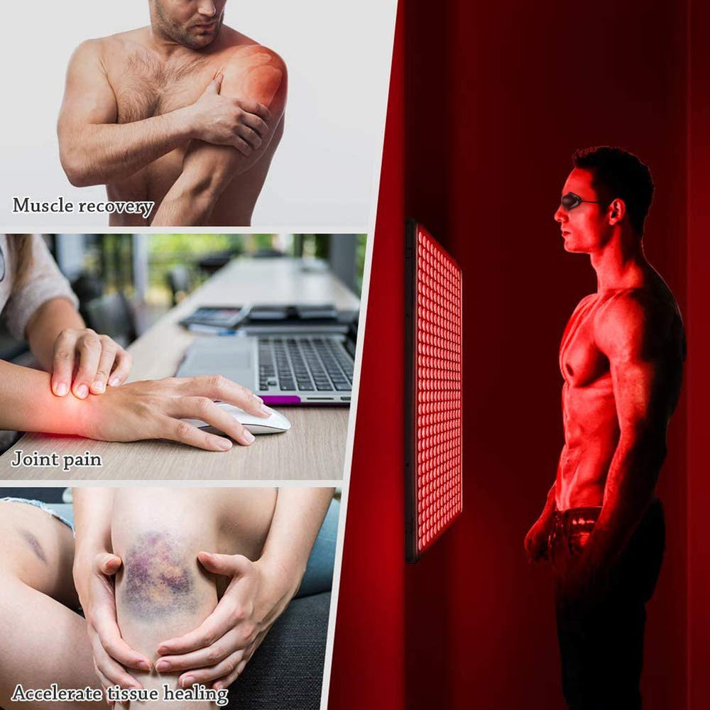 MHPoycd red light therapy hanging design for flexible placement at home.
