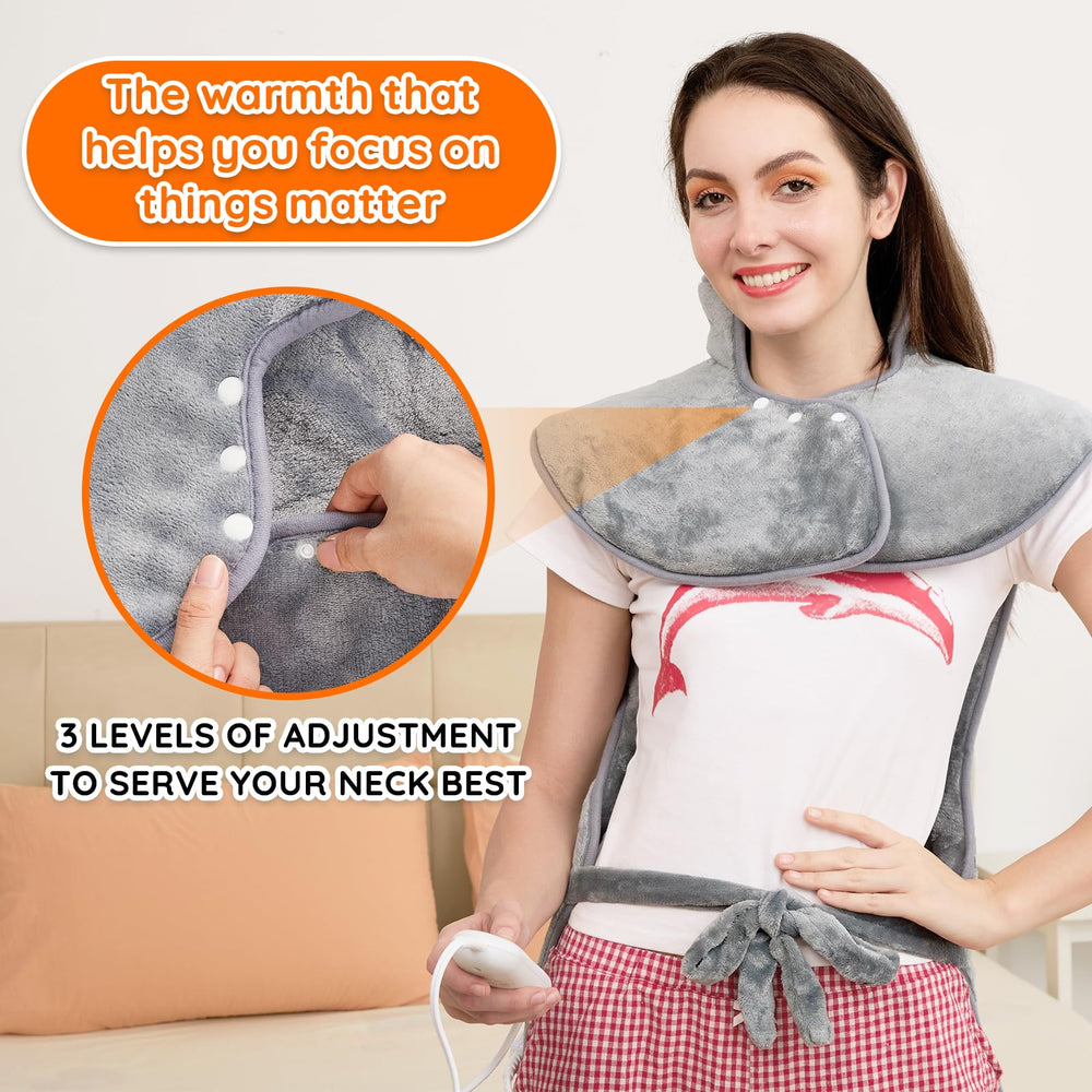 Mia&Coco wrap design offers secure fit for steady warmth.