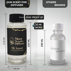 Mi Amor Sweet eco-friendly packaging label supports sustainable aroma experiences.