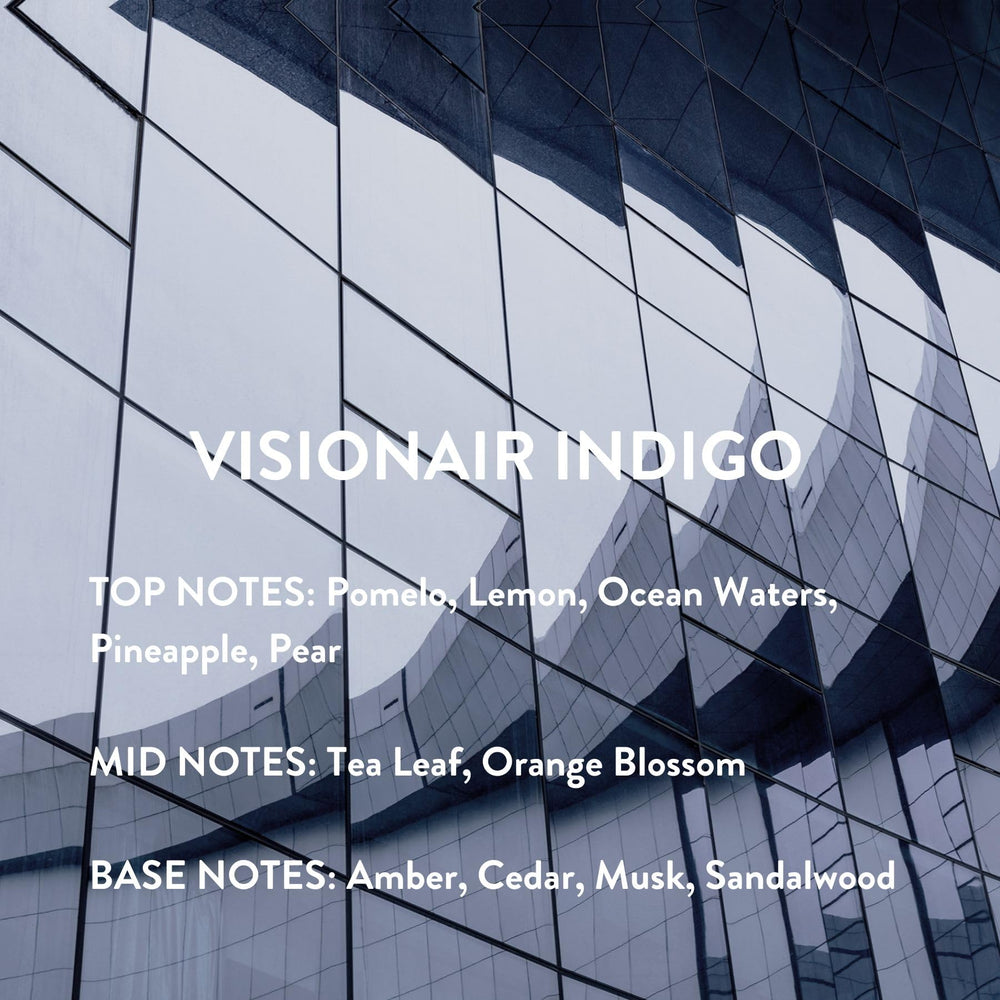 Lifestyle shot: Visionair Indigo on a well-dressed man