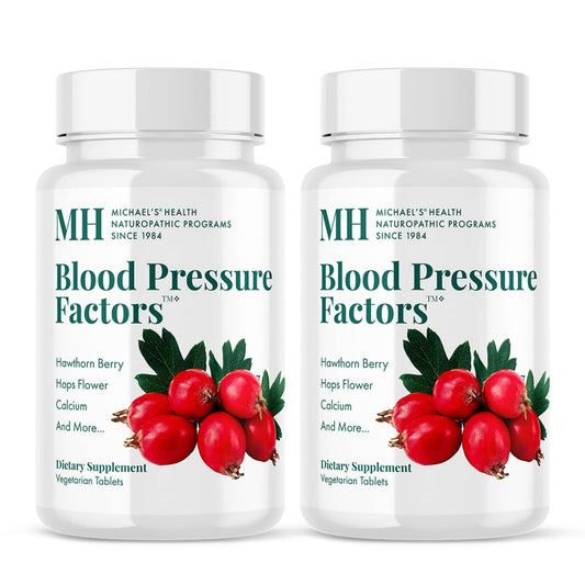Michael's Blood Pressure Factors bottle shown for daily fluid balance support