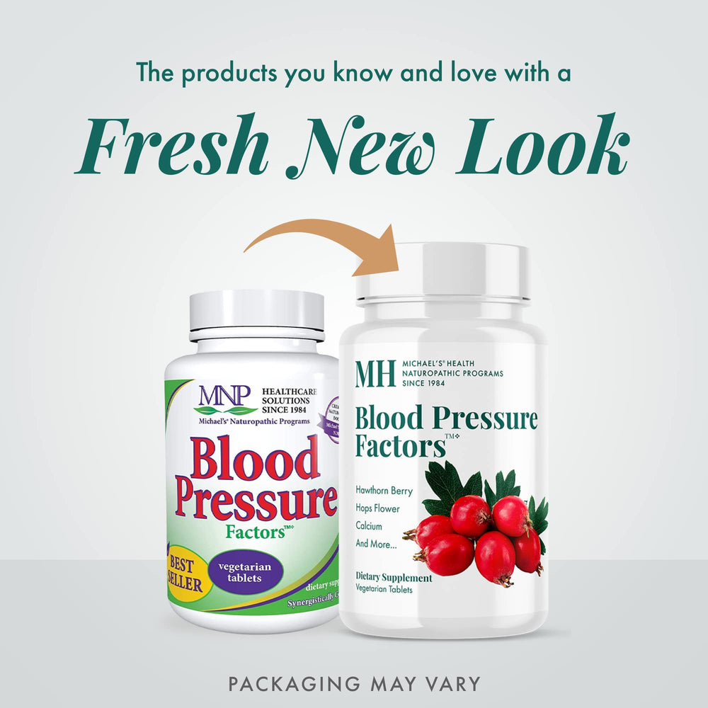 Michael's Blood Pressure Factors label with kosher certification and dosage guidance
