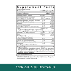 Michael's Health Naturopathic Teen Girls capsules closeup, featuring vegetarian formula.