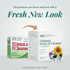 MICHAEL'S Detox daily packets open, illustrating portable, convenient regimen
