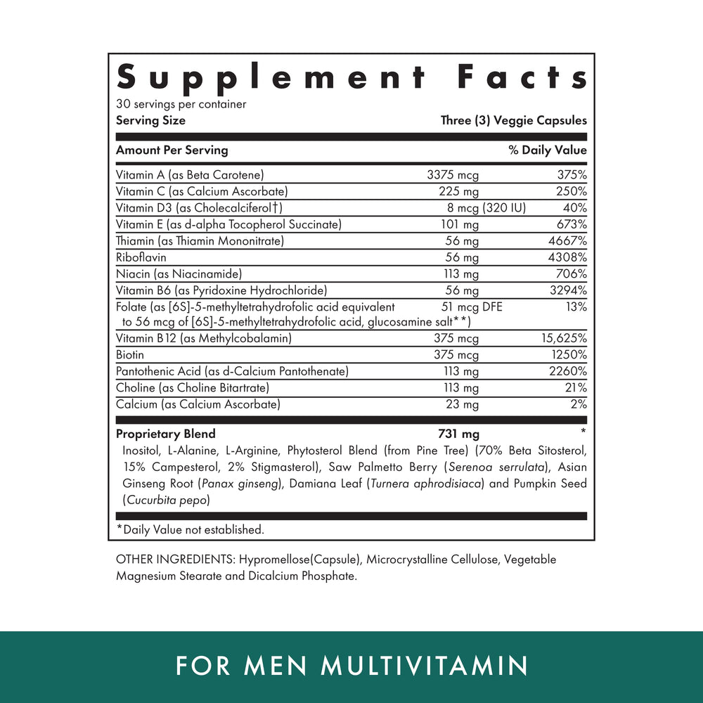 Close-up of vegetarian capsules from Michael's multivitamin for men