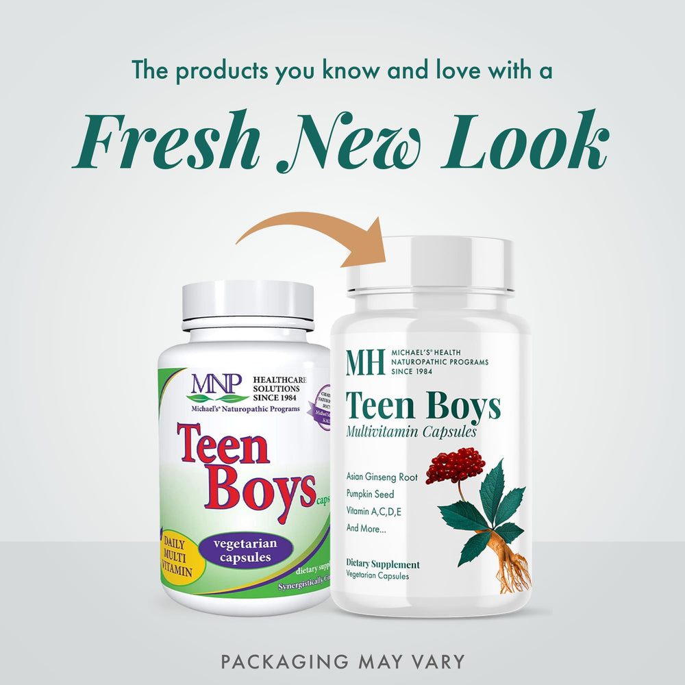 MICHAEL'S Teen Boys Daily Multivitamin new packaging on display