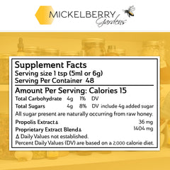 Mickelberry Gardens Throat & Lung Tonic propolis detail