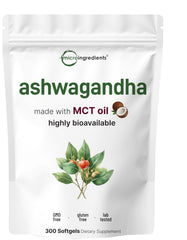 Micro Ingredients Ashwagandha softgels with coconut MCT oil for better absorption