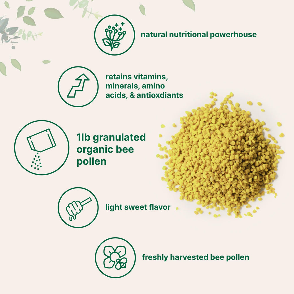 Micro Ingredients bee pollen granules added to yogurt or oatmeal for texture and nutrition.
