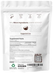 D3 10,000 IU and K2 MK-7 softgels with coconut oil carrier for absorption
