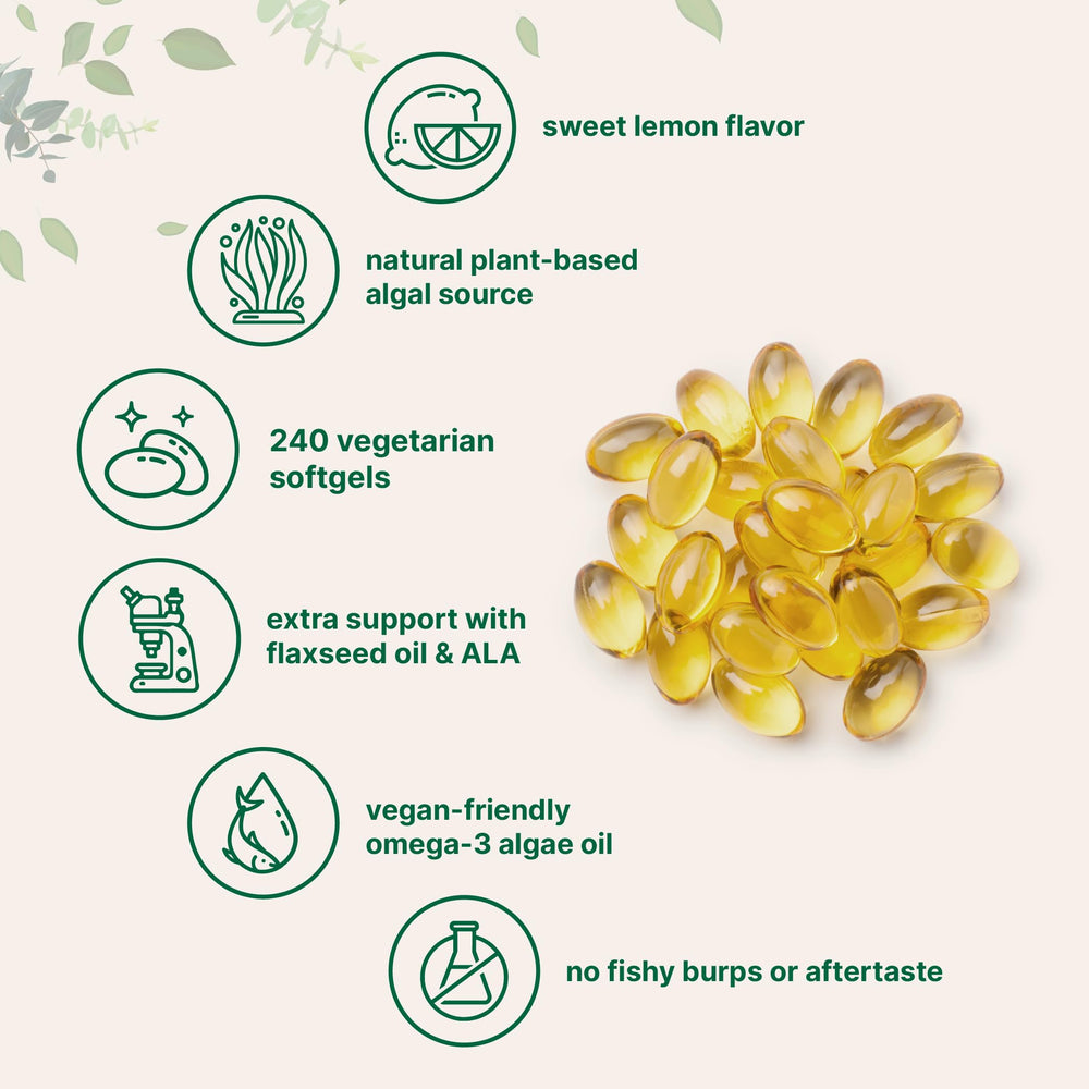 Capsule image highlighting flaxseed omega-3 addition