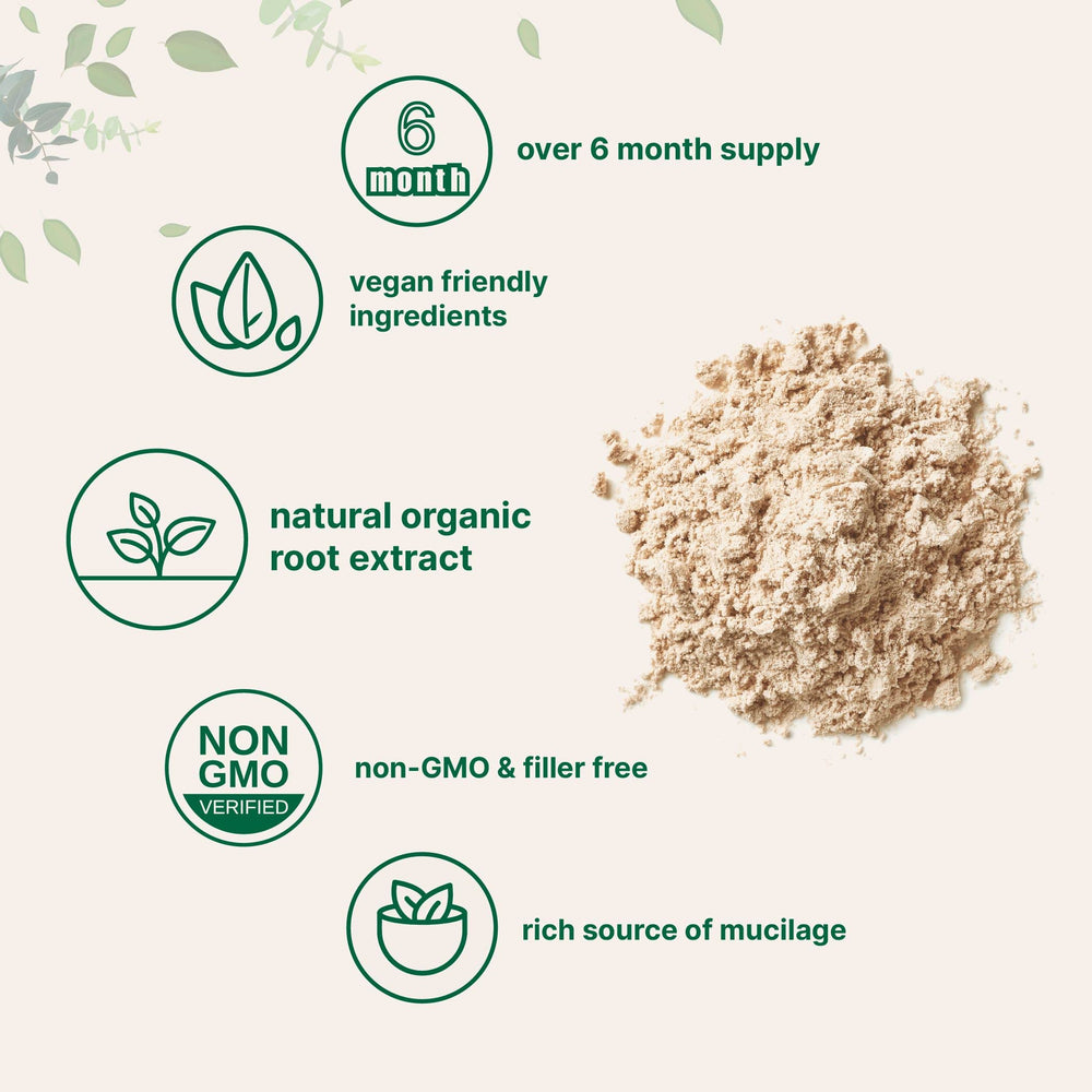 Resealable jar of Micro Ingredients marshmallow root powder keeps freshness intact.