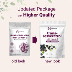 Micro Ingredients Micronized Resveratrol powder close-up reveals fine texture for smooth mixing
