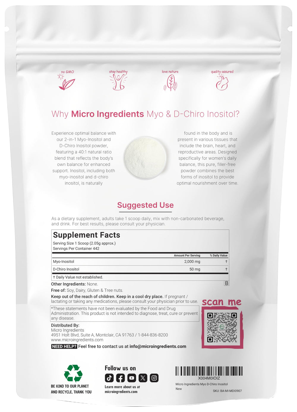 Scoop included for easy daily dose toward balance.