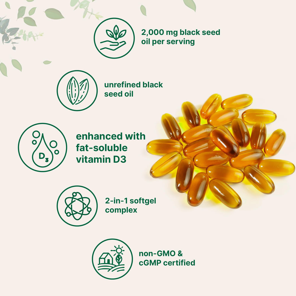 Nigella sativa oil ingredients display from Micro Ingredients highlighting unrefined oil