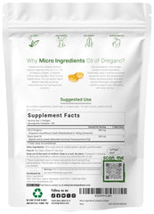 Micro Ingredients Oil of Oregano Softgels close-up showing premium extract.