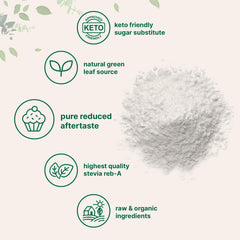 Stevia powder dissolving smoothly into coffee for zero-calorie flavor boost