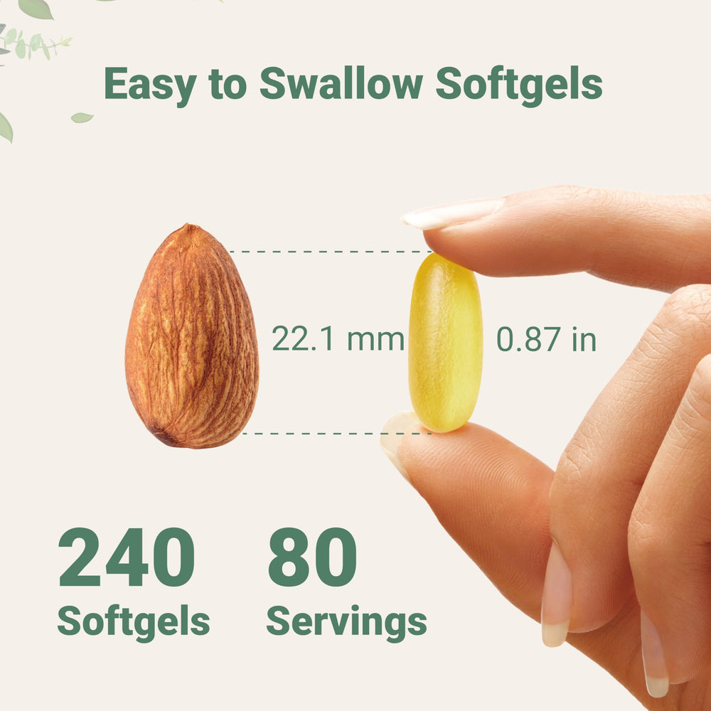 Third-party lab testing badge on Micro Ingredients omega-3 product for safety and potency
