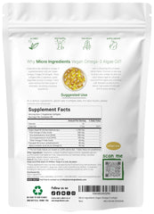 Close-up of Micro Ingredients vegan omega-3 softgels