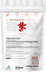 Micro Ingredients vegan omega-7 sea buckthorn oil softgels close-up for convenient daily use