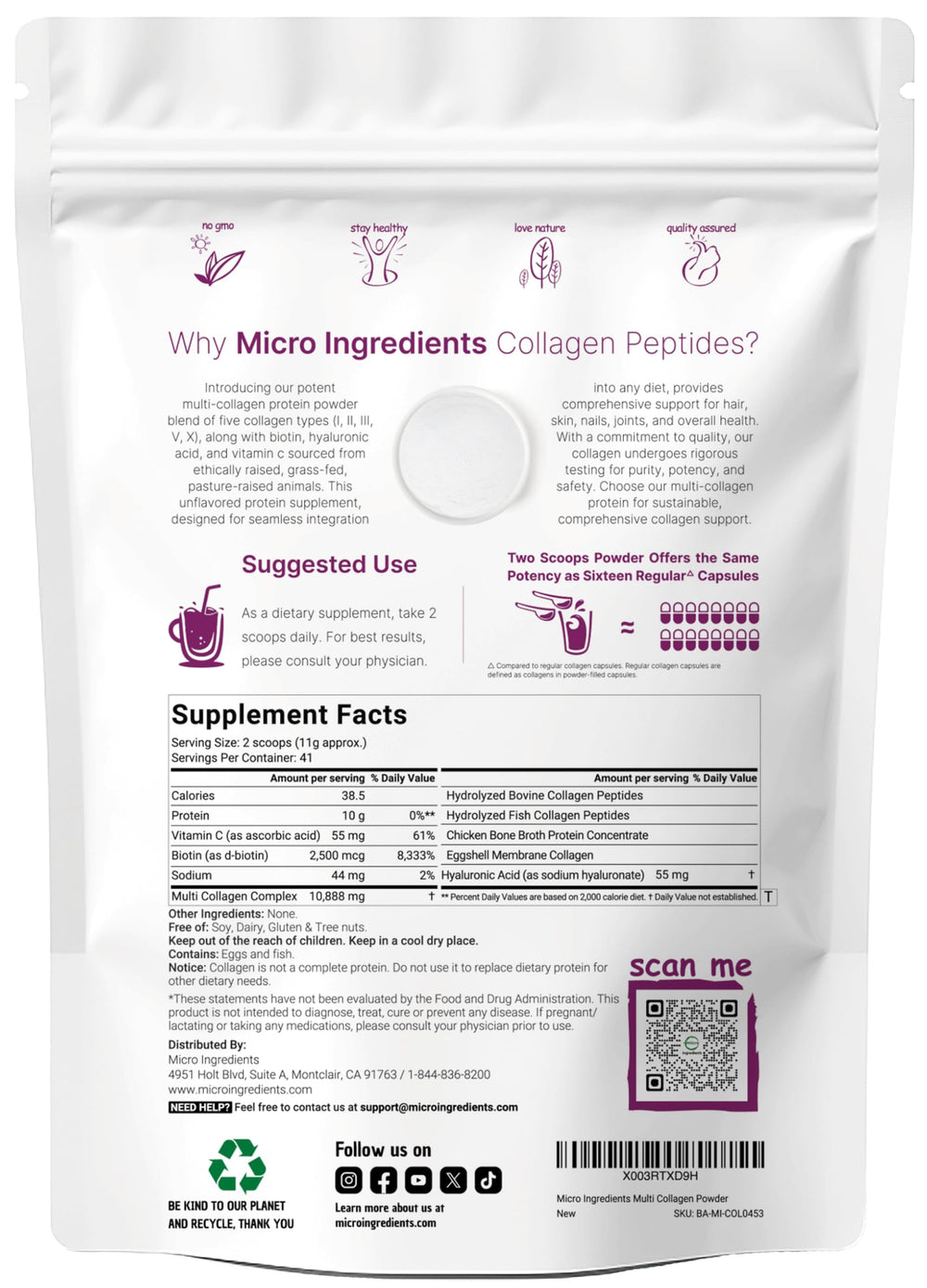 Vitamin C ingredient list suggests antioxidant support for daily use