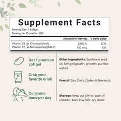 Micro Ingredients Vitamin D3 K2 softgels closeup, easy-to-swallow daily capsules.