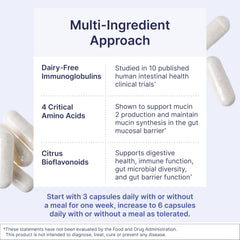 ImmuoLin dairy-free immunoglobulin component supports healthy digestion in MegaMucosa.