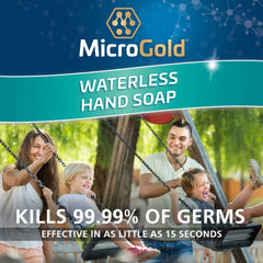 MicroGold compact 4oz bottle ready for travel and on-the-go use.