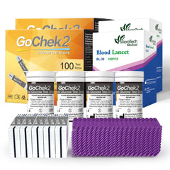 MicroTech GoCheck2 glucose strips 200 count in package for reliable home testing