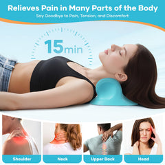 Midivente neck massager pillow in car demonstrates portable use.