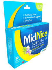 MidNite chamomile lavender proprietary blend graphic suggests relaxant benefits.