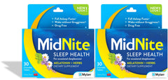MidNite twin-pack front view showing two boxes for convenient sleep support.
