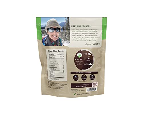 Mighty Cricket Protein Powder vanilla nutrition panel for informed choice