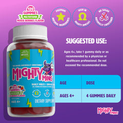 Mighty Minis essential vitamins blend delivers kid-friendly daily nourishment without sugar.