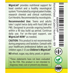 MigreLief magnesium image emphasizes mineral support for healthy vascular tone.