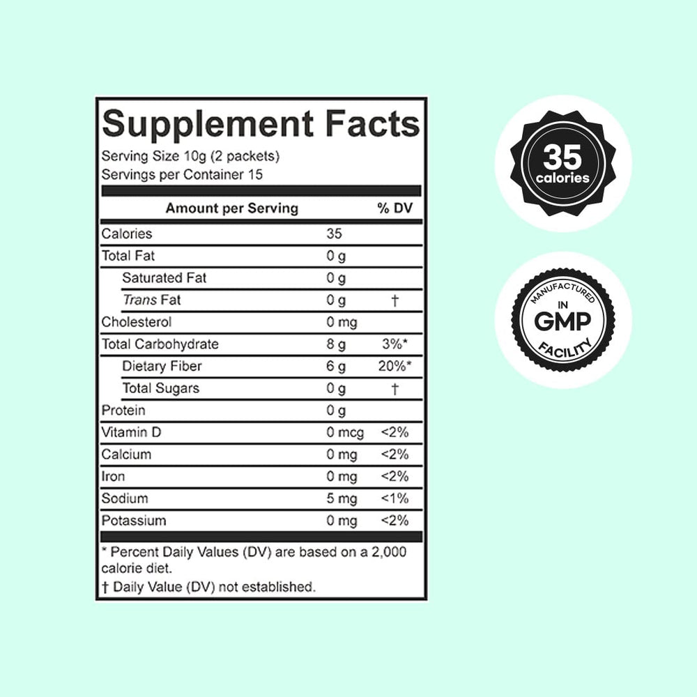 Migung365 Daejang Sarang ingredients displayed to show fiber-rich formulation.