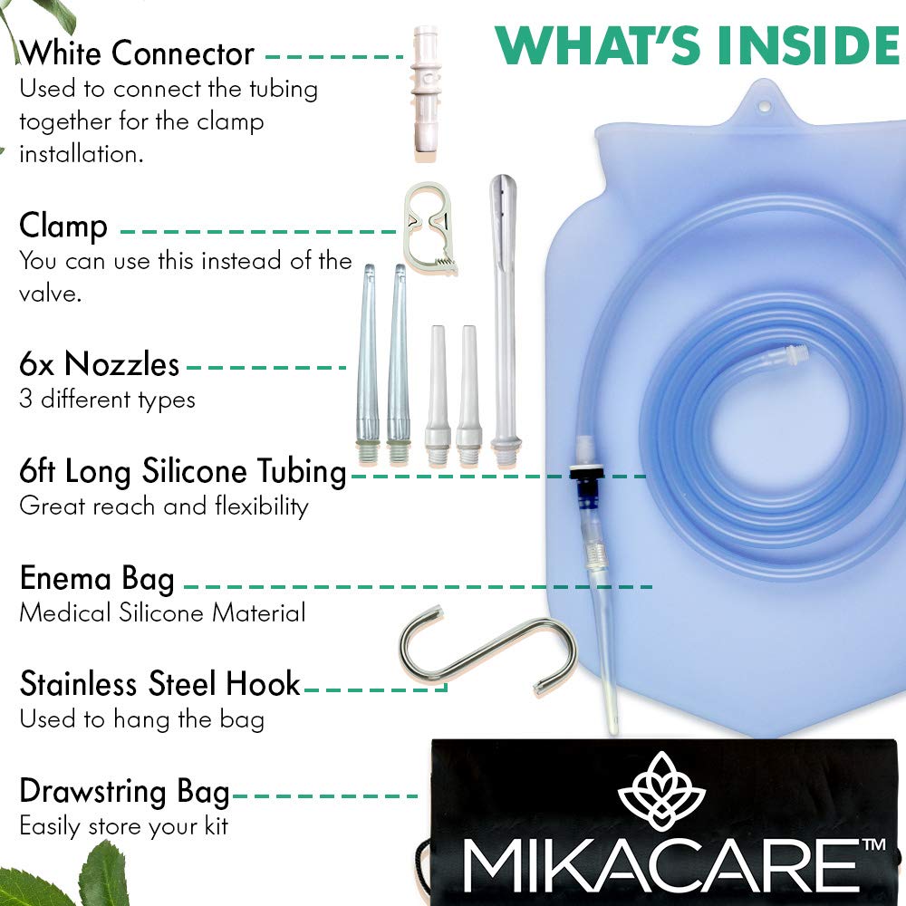 Mikacare six-foot hose provides flexible reach for comfortable sessions.