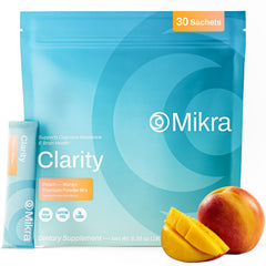 Mikra Clarity sachet pack for convenient daily focus support.