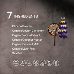 Mikuna Chocho ingredients visual featuring chocho beans and nutrients.