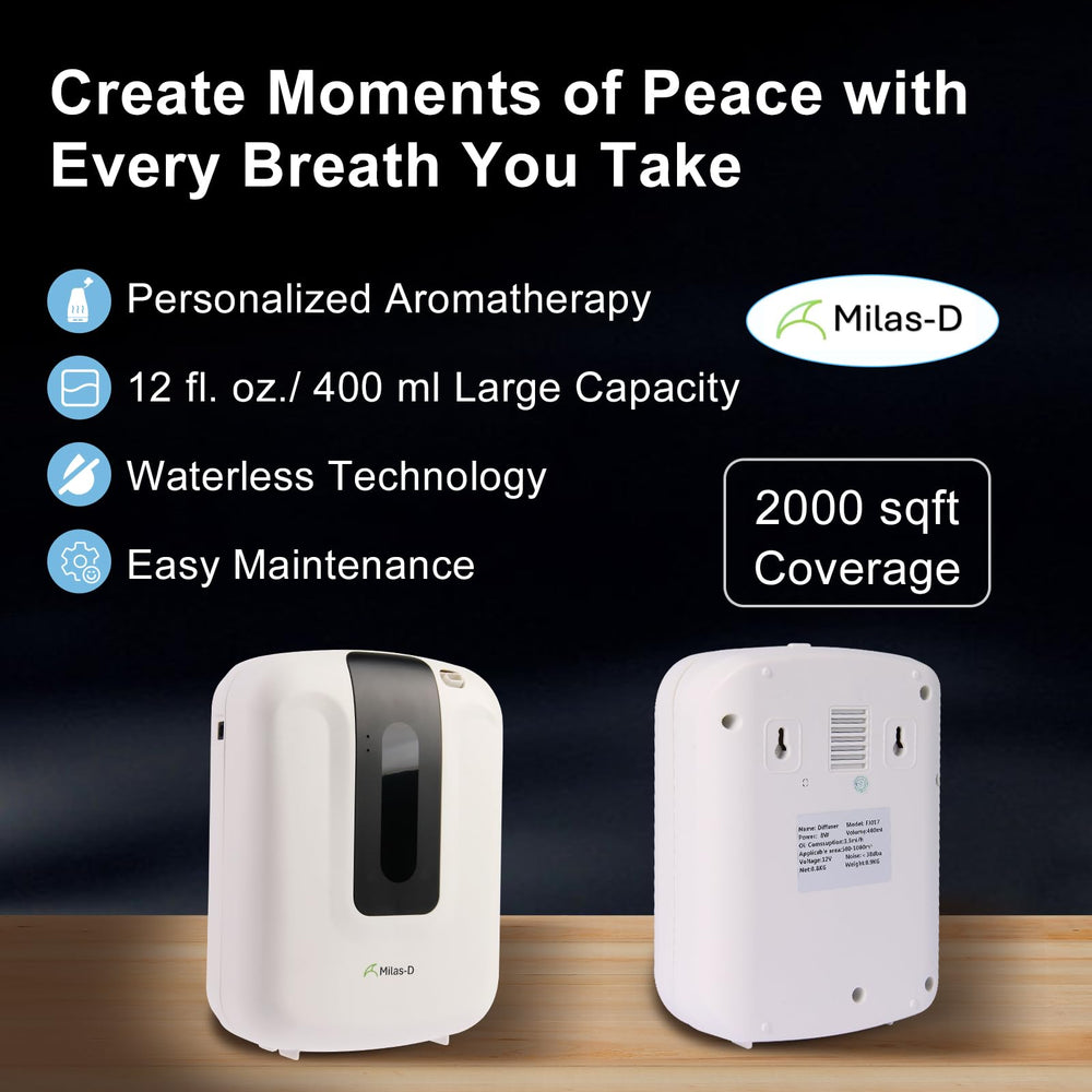 Milas-D Waterless Diffuser app-control, easy Bluetooth scheduling