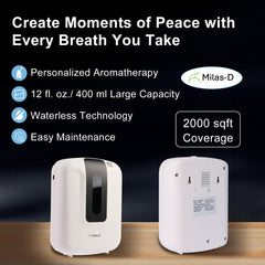 Milas-D Waterless Diffuser app-control, easy Bluetooth scheduling