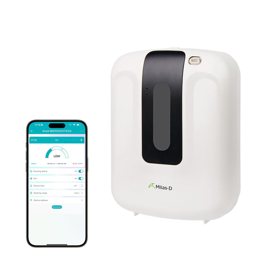 Milas-D Waterless Diffuser main unit, compact power for large spaces and clean scenting