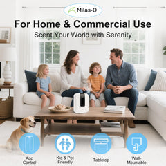 Milas-D Waterless Diffuser wall-mount, discreet scenting in any room