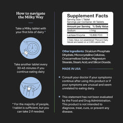 Milky lactose pills close-up highlighting 10,800 FCC potency.