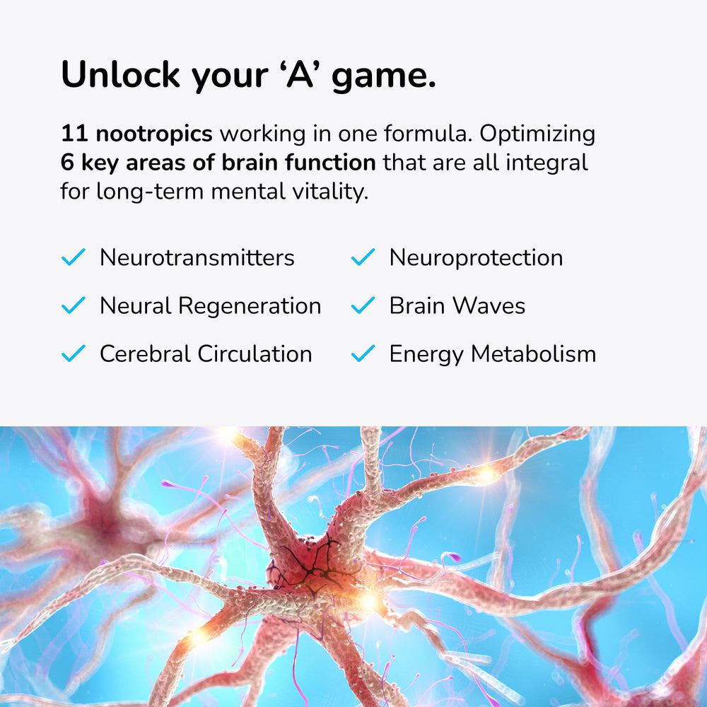 Mind Lab Pro capsules close-up, showcasing vegan formula for sustained focus